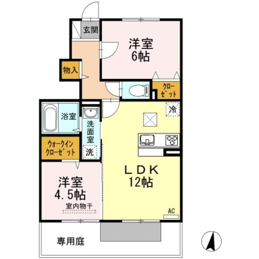 間取図 オネスト上林　A棟