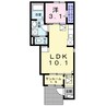 メゾンリーブラ 1LDKの間取り