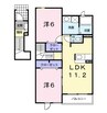 ビサンレジデンスⅡ 2LDKの間取り