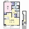 ナリッシュ　Ｂ 1LDKの間取り