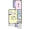 ＪⅡ・ＹＯＳＨＩＤＡ 1LDKの間取り