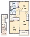 セナ　アイランド　Ｂ 2DKの間取り