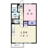 まつもと 1LDKの間取り