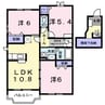 プリムヴェール　Ｂ 3LDKの間取り