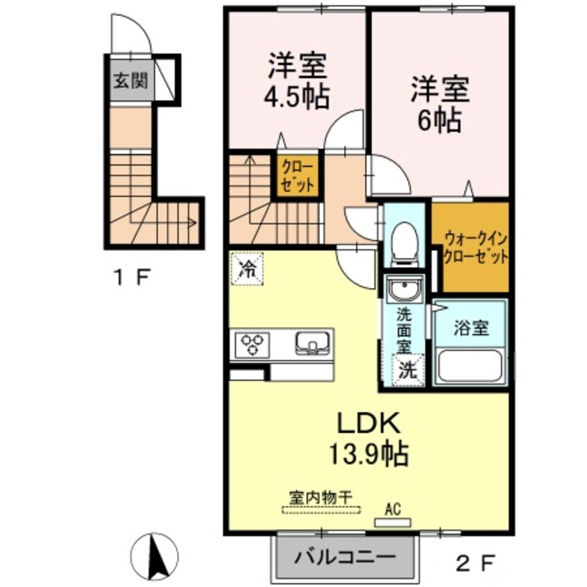 間取図 グランツ上薬王寺　C棟