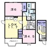 ハーヴェスト飯山　Ａ 2LDKの間取り