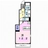 フルールＭ２ 1Rの間取り