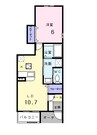 シェーンベルク土器Ｂ 1LDKの間取り