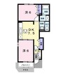 ソレイユＫＡＷＡＢＡＴＡ 2DKの間取り