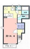 ポム・ド・テールＣ 1Rの間取り