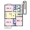 パールスクエアＣ 3DKの間取り