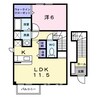 ノール　シェル　Ａ 1LDKの間取り