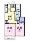 プロスペリティ　Ｄ 2DKの間取り