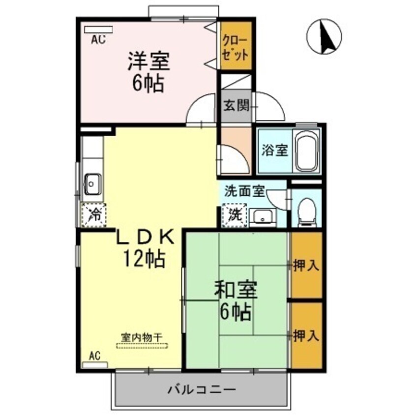 間取図 ロイヤルコート円座　B棟