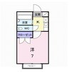 ベウラハイツ 1Kの間取り