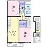 サンリット悠 2LDKの間取り