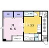 ソレイユ　Ｋ 1Kの間取り