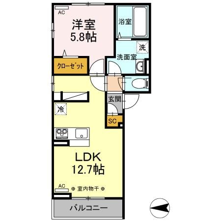間取り図 ロータスⅡA棟