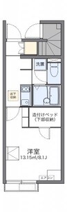 レオネクストグランドゥールパル 1Kの間取り