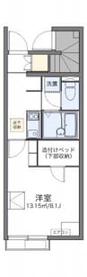 レオネクストグランドゥールパル 1Kの間取り