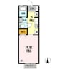 シャインポート屋島 F棟 1Kの間取り