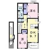 パティオⅢ 2DKの間取り