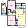 メゾン・カルフール 2LDKの間取り