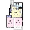 アオ・アクア 2DKの間取り