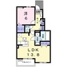 ルーラルハウス東山崎Ａ 1LDKの間取り