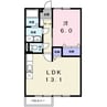 メゾン掛樋 1LDKの間取り