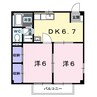 ミューズ松本Ⅴ 2DKの間取り