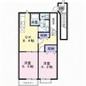 ミレニアム２１　Ｂ 2DKの間取り