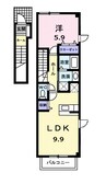 サニーサイド　ハウス　森　Ｂ 1LDKの間取り