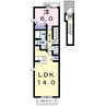 リジエール　タンドルＡ 1LDKの間取り
