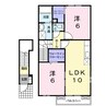 リバティ　ゾーン　ナカヤマＡ 2LDKの間取り