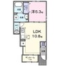 メゾン　サンフラワー　Ａ 1LDKの間取り