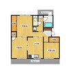 屋島パークハイツ 3DKの間取り