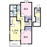 ミルト・ブレッザ 2LDKの間取り
