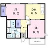 ル・シエル　Ｃ 2DKの間取り