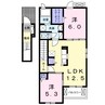 クラール土器町Ｂ 2LDKの間取り