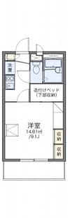 レオパレスＧＡＺＥＢＯ１２ 1Kの間取り
