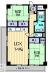リアライズ屋島 3LDKの間取り
