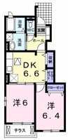 トラスト・コート 2DKの間取り