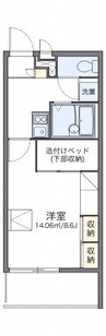 レオパレスアリシア 1Kの間取り