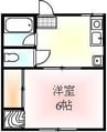 シティハイムコーポＭI 1Kの間取り