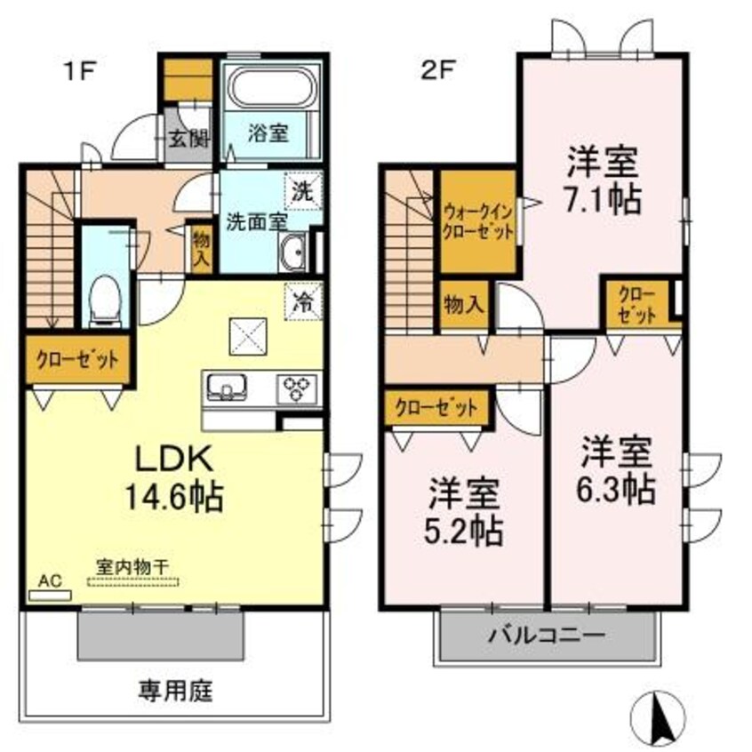 間取図 レジデンス　太田　B棟