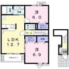 ヴァンソワール 2LDKの間取り