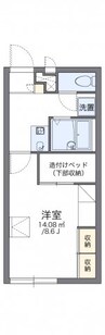 レオパレスフリューゲルⅡ 1Kの間取り