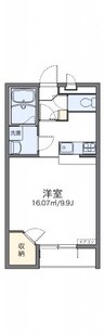 レオパレスあいれすと田村 1Kの間取り