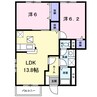 どんぐり村　Ｂ 2LDKの間取り